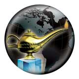 Epoxy Dome Insert, Lamp Of Knowledge 2"-D&G Trophies Inc.-D and G Trophies Inc.