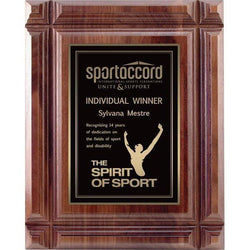 genuine walnut deep groove bevel sublimated hardwood plaque-D&G Trophies Inc.-D and G Trophies Inc.