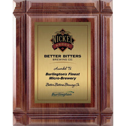 genuine walnut deep groove bevel sublimated hardwood plaque-D&G Trophies Inc.-D and G Trophies Inc.