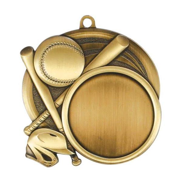 Medal Sport 1.5" Insert 2.5" Dia. Baseball-D&G Trophies Inc.-D and G Trophies Inc.