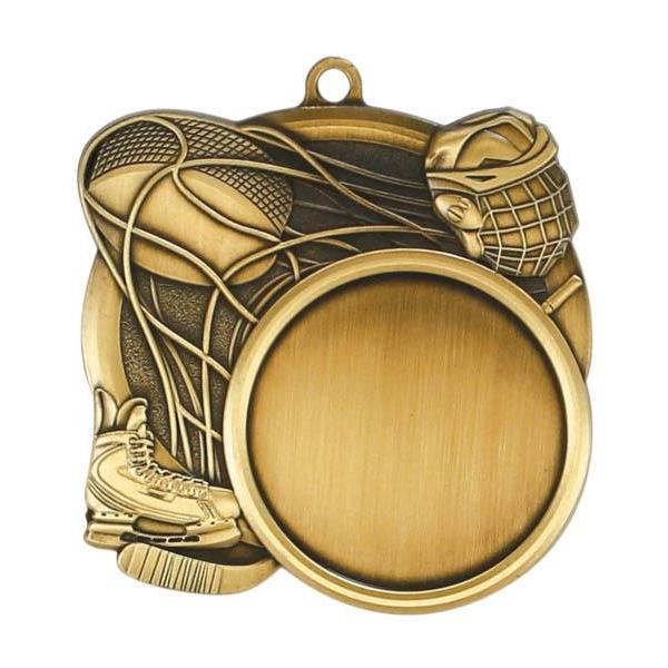 Medal Sport 1.5" Insert 2.5" Dia. Hockey-D&G Trophies Inc.-D and G Trophies Inc.