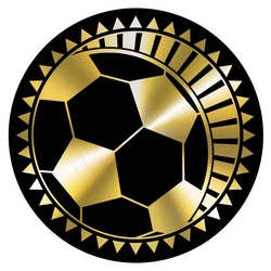 Metallic Epoxy Dome Insert, Black/Gold Soccer 2