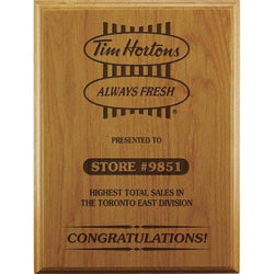 red alder laser engraved plaque-D&G Trophies Inc.-D and G Trophies Inc.