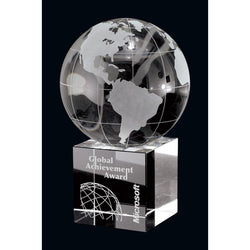 Unity Optic Crystal Globe Award-D&G Trophies Inc.-D and G Trophies Inc.