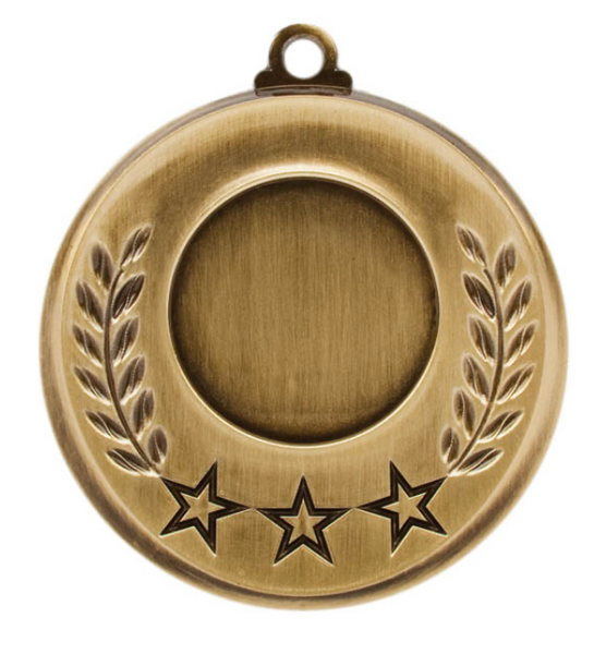 Medal 1" Insert 3 Stars/Laurel