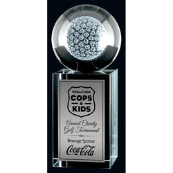 3D Laser Rise & Shine Golf - Crystal Award-D&G Trophies Inc.-D and G Trophies Inc.