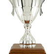 Iron Man Cup Walnut Finish Base-D&G Trophies Inc.-D and G Trophies Inc.