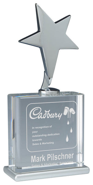 Vega Crystal Metal Star Giftware-D&G Trophies Inc.-D and G Trophies Inc.