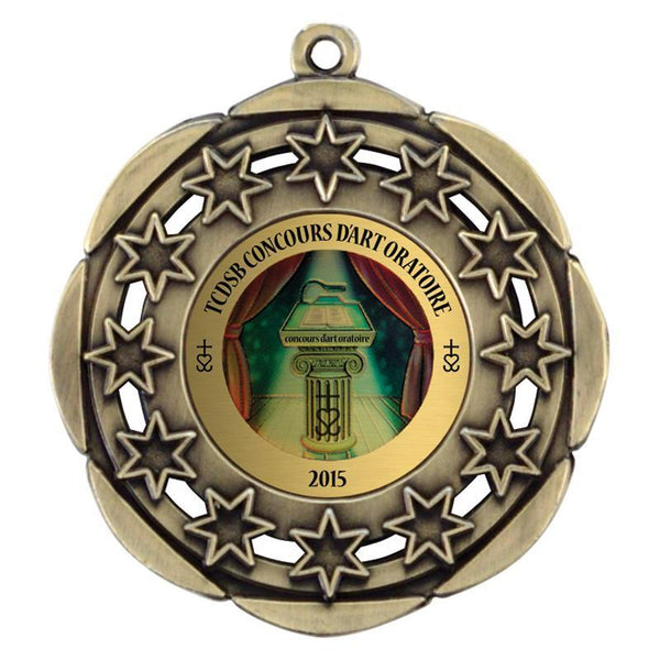 all star medal 1” insert medal-D&G Trophies Inc.-D and G Trophies Inc.