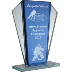 Amherst Blue Mirror Glass Award-D&G Trophies Inc.-D and G Trophies Inc.