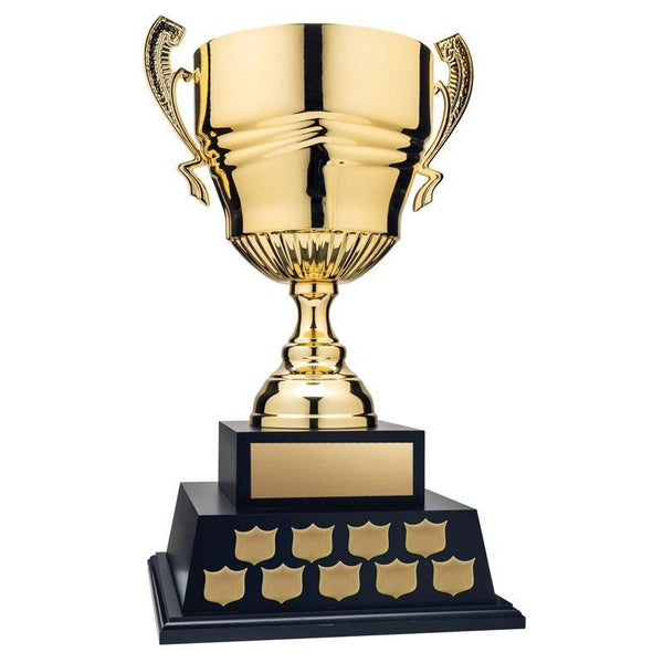Annual Cup, Gold on Black Base 22.5"-D&G Trophies Inc.-D and G Trophies Inc.