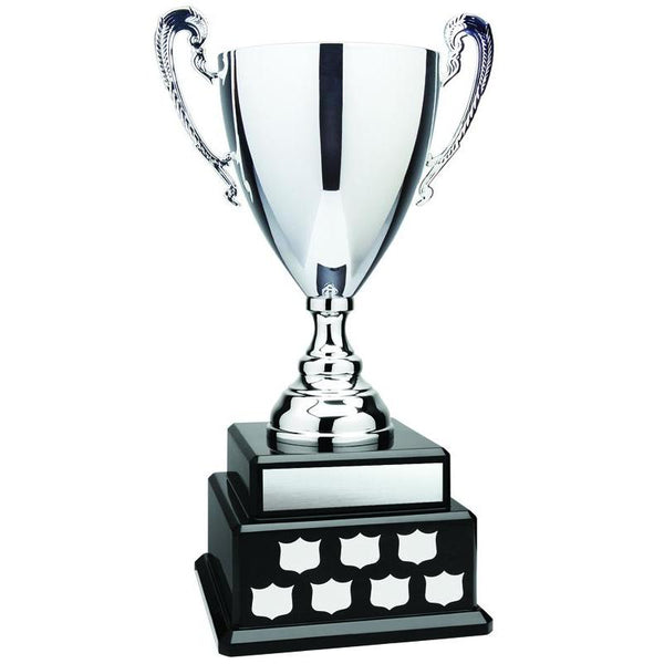 Annual Cup, Silver on Black Piano Finish Base 23"-D&G Trophies Inc.-D and G Trophies Inc.