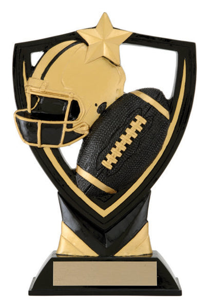 apex shield football resin trophy-D&G Trophies Inc.-D and G Trophies Inc.