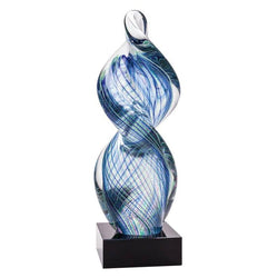 Art Glass, Blue Twist 10