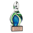 Art Glass, green/blue Twist 7"-D&G Trophies Inc.-D and G Trophies Inc.
