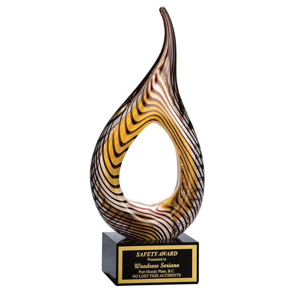 Art Glass, Hollow Flame 9.25"-D&G Trophies Inc.-D and G Trophies Inc.