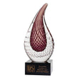 Art Glass, Mauve Teardrop 8"-D&G Trophies Inc.-D and G Trophies Inc.