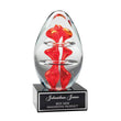 Art Glass, Red Oval 5"-D&G Trophies Inc.-D and G Trophies Inc.