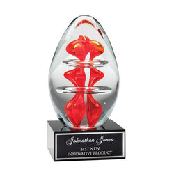 Art Glass, Red Oval 5