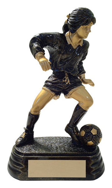 aztec gold player f soccer resin trophy-D&G Trophies Inc.-D and G Trophies Inc.