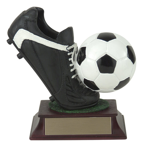 ball & shoes soccer resin trophy-D&G Trophies Inc.-D and G Trophies Inc.