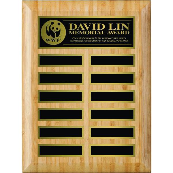 Bamboo Annual Plaque-D&G Trophies Inc.-D and G Trophies Inc.