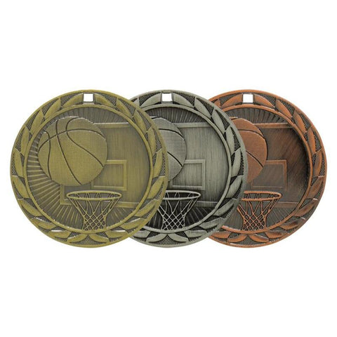 basketball iron medal-D&G Trophies Inc.-D and G Trophies Inc.