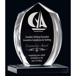 Black & Clear Spinnaker Acrylic Award-D&G Trophies Inc.-D and G Trophies Inc.