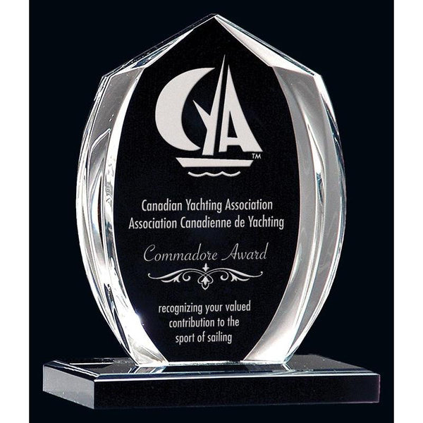 Black & Clear Spinnaker Acrylic Award-D&G Trophies Inc.-D and G Trophies Inc.