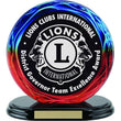 Black & White Colour Corona on a Piano Base Acrylic Award-D&G Trophies Inc.-D and G Trophies Inc.