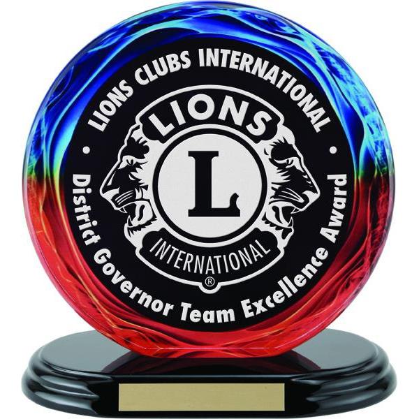 Black & White Colour Corona on a Piano Base Acrylic Award-D&G Trophies Inc.-D and G Trophies Inc.