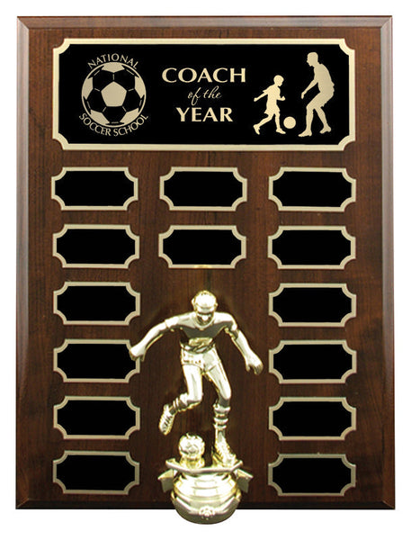 cherrywood annual plaque laminate-D&G Trophies Inc.-D and G Trophies Inc.