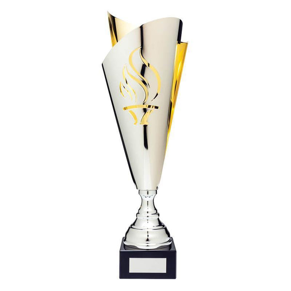Classic Cup Torch, Silver/Gold 17.5"-D&G Trophies Inc.-D and G Trophies Inc.