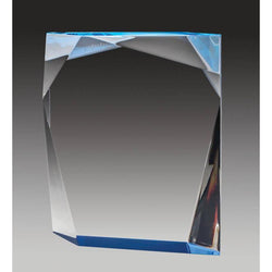 Clear Acrylic Angled Edge Block, Foil Edge-D&G Trophies Inc.-D and G Trophies Inc.