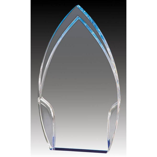 Clear Acrylic Rounded Peak, Foil Base-D&G Trophies Inc.-D and G Trophies Inc.