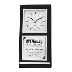 Clock Black Silver Piano Finish 7