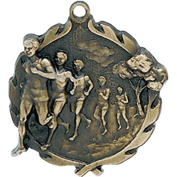 cross country, m sculptured medal-D&G Trophies Inc.-D and G Trophies Inc.