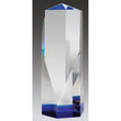 Crystal Angular Tower w Blue Base-D&G Trophies Inc.-D and G Trophies Inc.