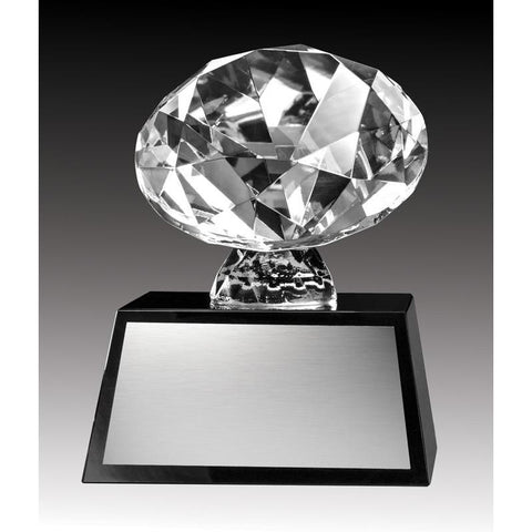 Crystal Diamond on Black Base-D&G Trophies Inc.-D and G Trophies Inc.