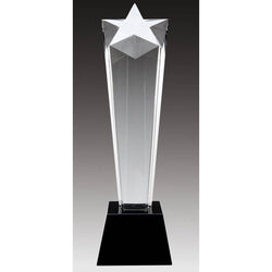 Crystal Narrow Star, Black Base-D&G Trophies Inc.-D and G Trophies Inc.