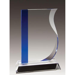 Crystal Wave w Blue Accent-D&G Trophies Inc.-D and G Trophies Inc.