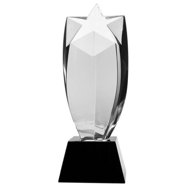 Crystal Wide Star, Black Base-D&G Trophies Inc.-D and G Trophies Inc.
