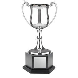 Endurance Rounded Nickel Plated Cup on Hexagon Base-D&G Trophies Inc.-D and G Trophies Inc.