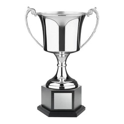 Endurance Squared Nickel Plated Cup on Hexagon Base-D&G Trophies Inc.-D and G Trophies Inc.
