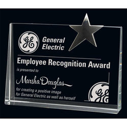 Estalla Wedge Optic Crystal Award-D&G Trophies Inc.-D and G Trophies Inc.