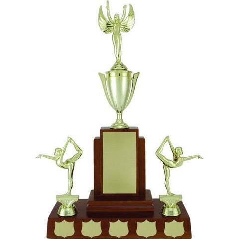 Fiorenza Cup Genuine Walnut Base Hardwood Annual Award-D&G Trophies Inc.-D and G Trophies Inc.