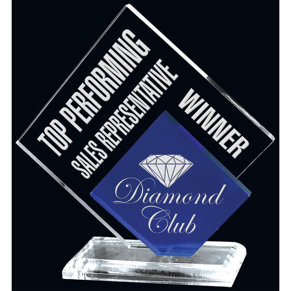 Freeform Double Diamond Acrylic Award-D&G Trophies Inc.-D and G Trophies Inc.