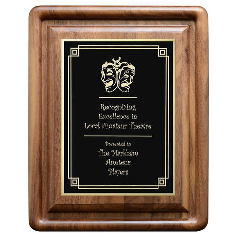Gallery Bevel Genuine Walnut plaque-D&G Trophies Inc.-D and G Trophies Inc.