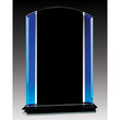 Glass Rounded Top Plaque, Black/Blue-D&G Trophies Inc.-D and G Trophies Inc.