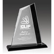 Glass Wide Peak Clear, Onyx Accent-D&G Trophies Inc.-D and G Trophies Inc.